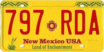 NM license plate 797RDA