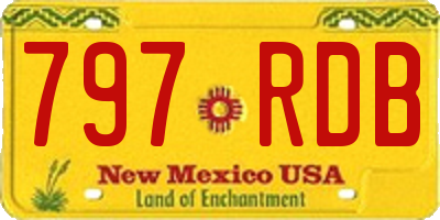 NM license plate 797RDB