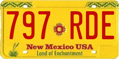 NM license plate 797RDE