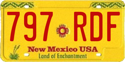 NM license plate 797RDF