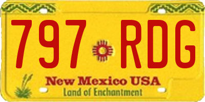 NM license plate 797RDG