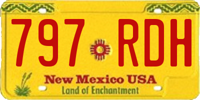 NM license plate 797RDH