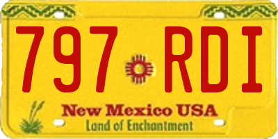 NM license plate 797RDI