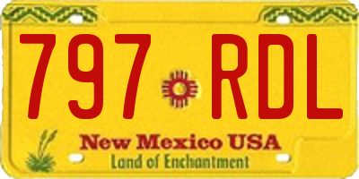 NM license plate 797RDL