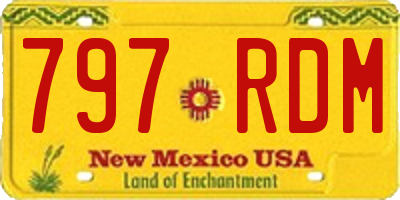 NM license plate 797RDM