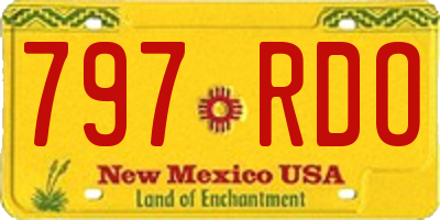 NM license plate 797RDO