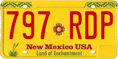 NM license plate 797RDP