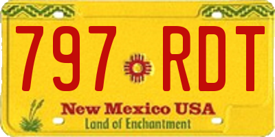 NM license plate 797RDT