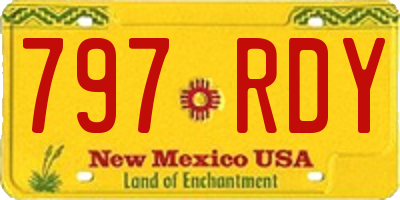 NM license plate 797RDY