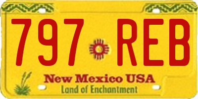 NM license plate 797REB