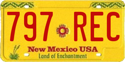 NM license plate 797REC