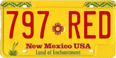 NM license plate 797RED