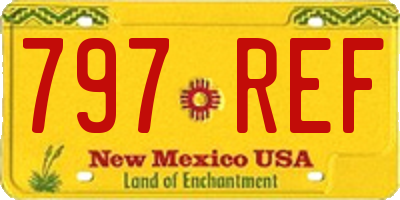 NM license plate 797REF