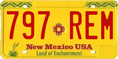 NM license plate 797REM