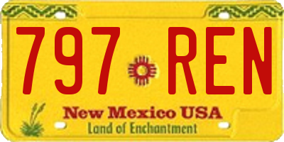 NM license plate 797REN