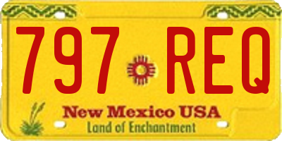 NM license plate 797REQ