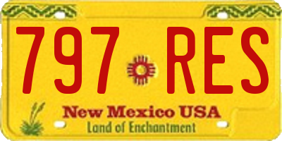 NM license plate 797RES