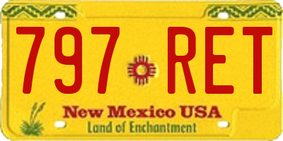 NM license plate 797RET
