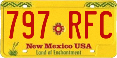 NM license plate 797RFC