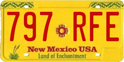 NM license plate 797RFE