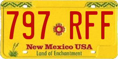 NM license plate 797RFF