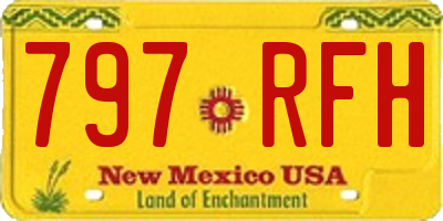 NM license plate 797RFH