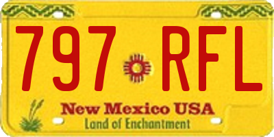 NM license plate 797RFL
