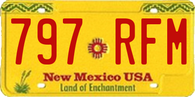 NM license plate 797RFM