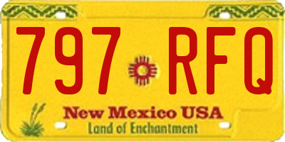 NM license plate 797RFQ