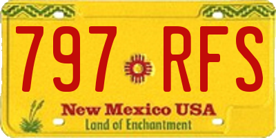 NM license plate 797RFS