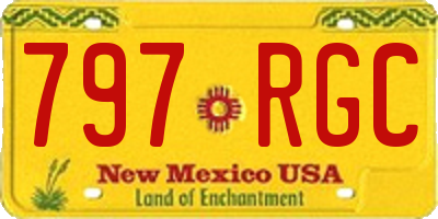 NM license plate 797RGC