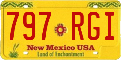 NM license plate 797RGI