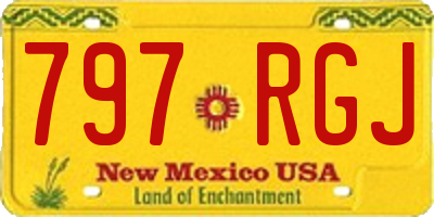 NM license plate 797RGJ