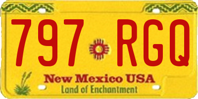NM license plate 797RGQ