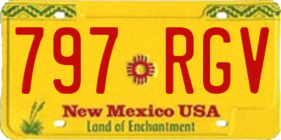 NM license plate 797RGV