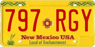 NM license plate 797RGY