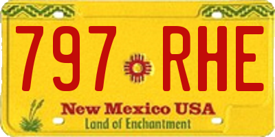 NM license plate 797RHE