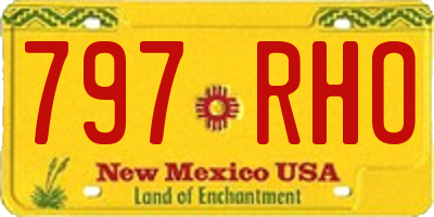 NM license plate 797RHO