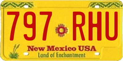 NM license plate 797RHU
