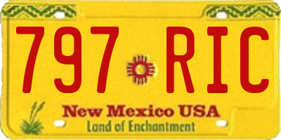 NM license plate 797RIC