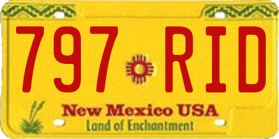 NM license plate 797RID