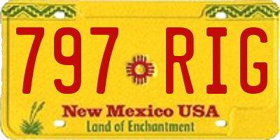 NM license plate 797RIG