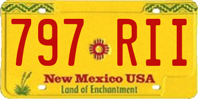NM license plate 797RII