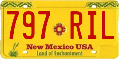NM license plate 797RIL