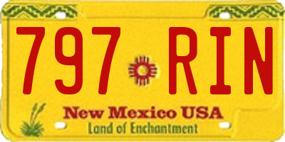 NM license plate 797RIN