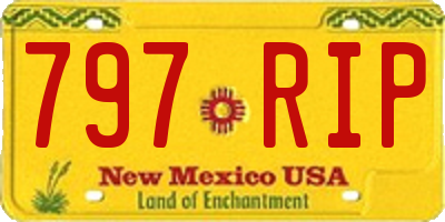 NM license plate 797RIP