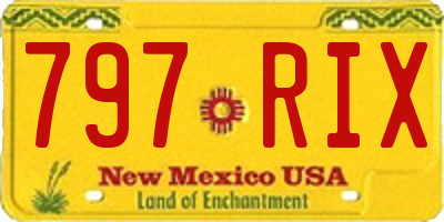 NM license plate 797RIX