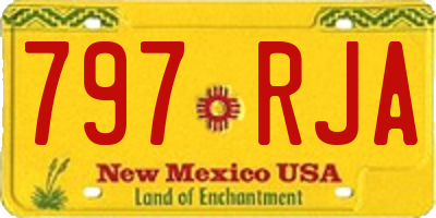 NM license plate 797RJA