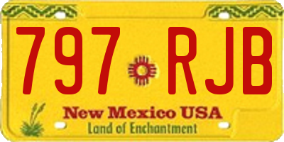 NM license plate 797RJB