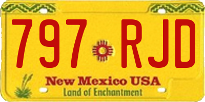 NM license plate 797RJD